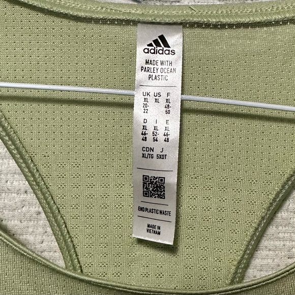 Adidas Green Racerback Tank Top XL - Picture 3 of 4